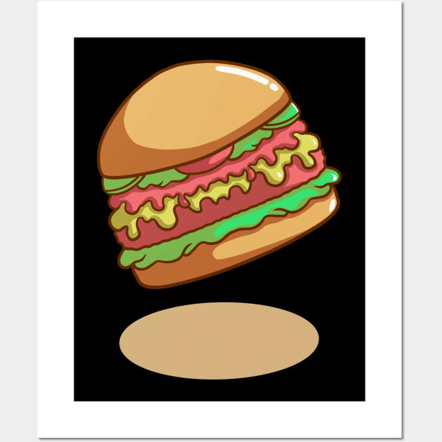 Hamburger Food Wall Art by margueritesauvages